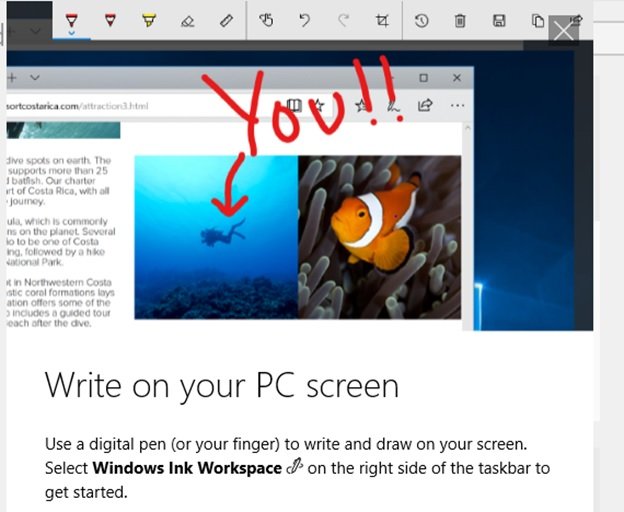 screenshot in Windows 10