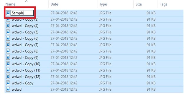 batch rename files on Windows